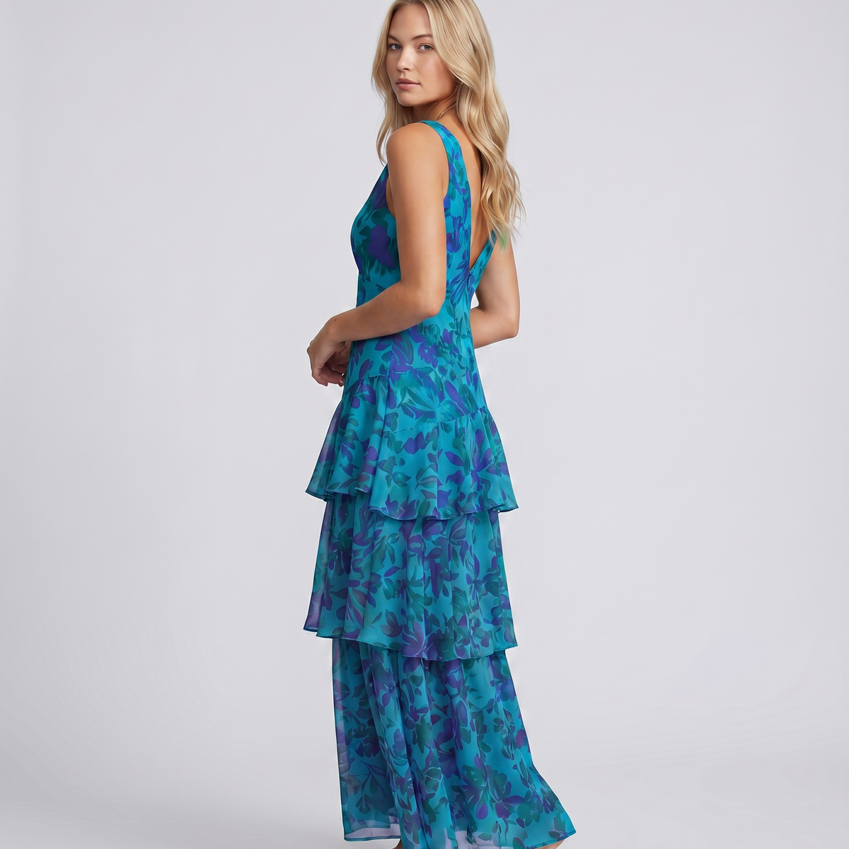 Ophelia | Maxi Dress with Tiered Ruffle Skirt