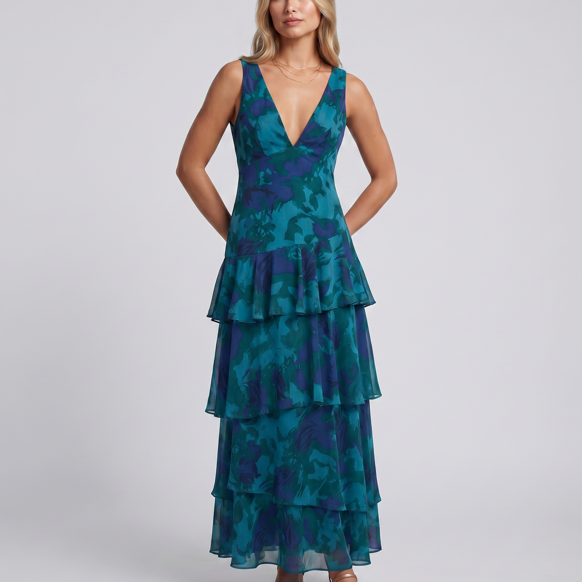 Ophelia | Maxi Dress with Tiered Ruffle Skirt