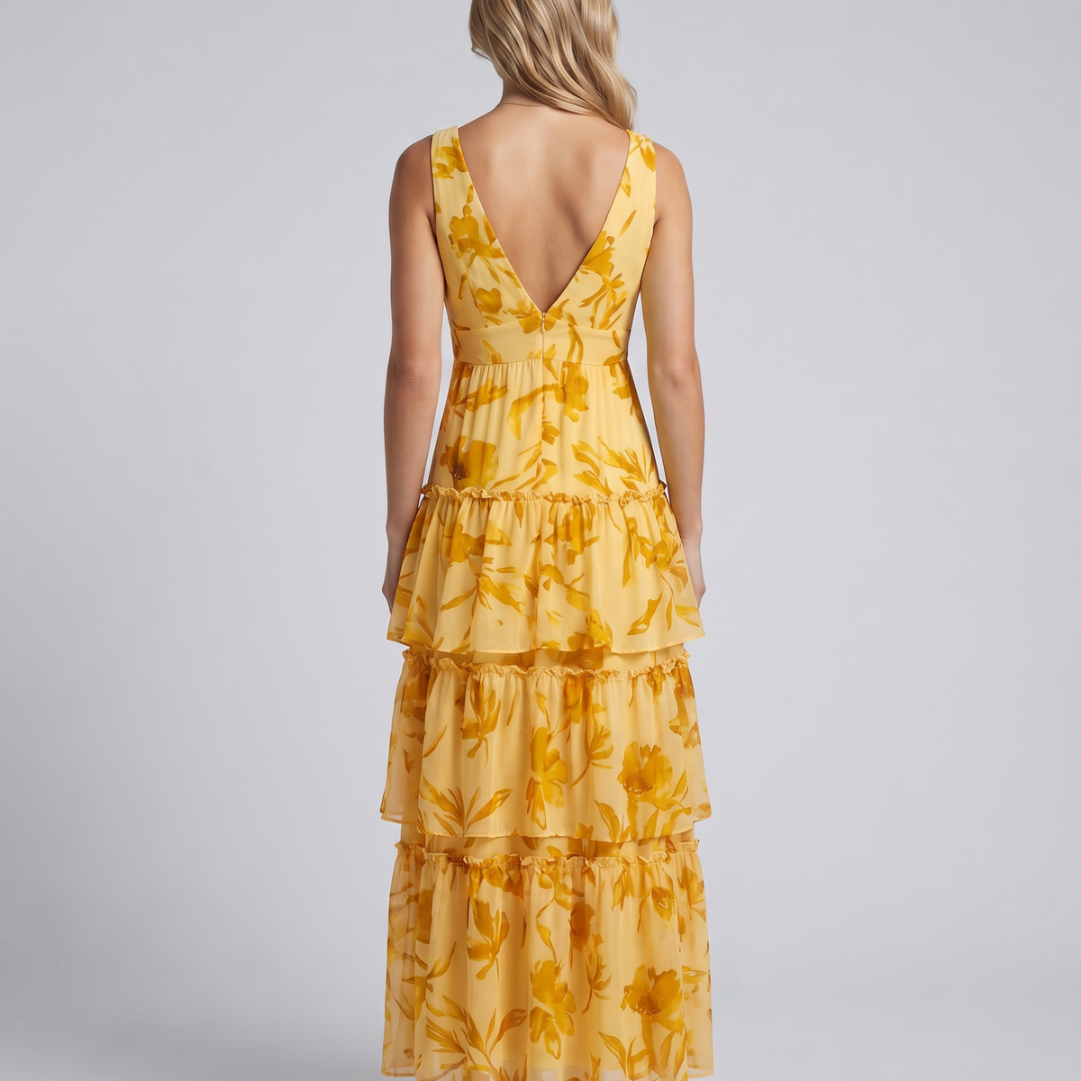 Ophelia | Maxi Dress with Tiered Ruffle Skirt
