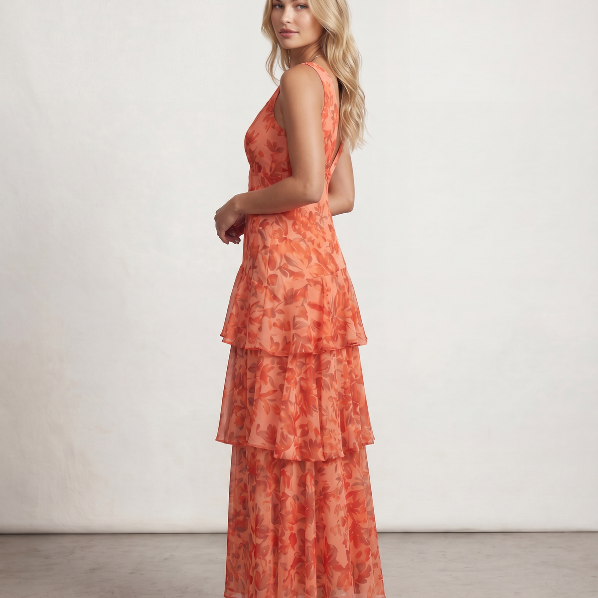 Ophelia | Maxi Dress with Tiered Ruffle Skirt