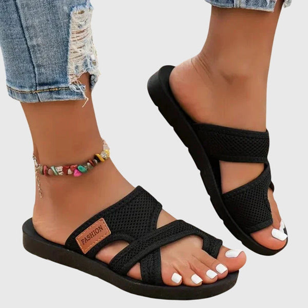Taupe Orthopedic Sandals with Arch Support and Adjustable Straps | Ellyn Collection 0