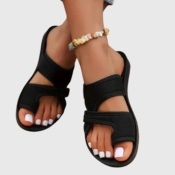 Taupe Orthopedic Sandals with Arch Support and Adjustable Straps | Ellyn Collection 1