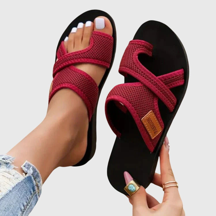 Taupe Orthopedic Sandals with Arch Support and Adjustable Straps | Ellyn Collection 2