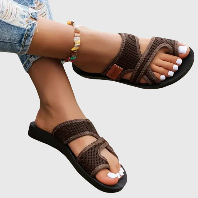 Taupe Orthopedic Sandals with Arch Support and Adjustable Straps | Ellyn Collection 5