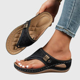 Taupe Slip-On Wedge Orthopedic Sandals for Women | Kaylie Collection 0