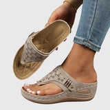 Taupe Slip-On Wedge Orthopedic Sandals for Women | Kaylie Collection 3