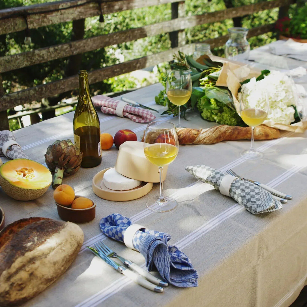 Monogramme Linen Tablecloth