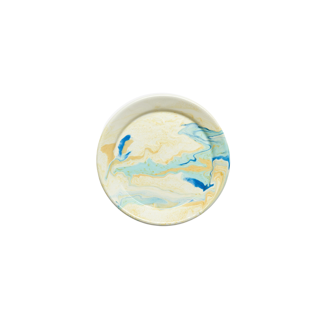 Multi-Swirl Dinner Enamelware Plate