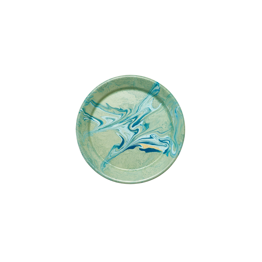 Multi-Swirl Dinner Enamelware Plate