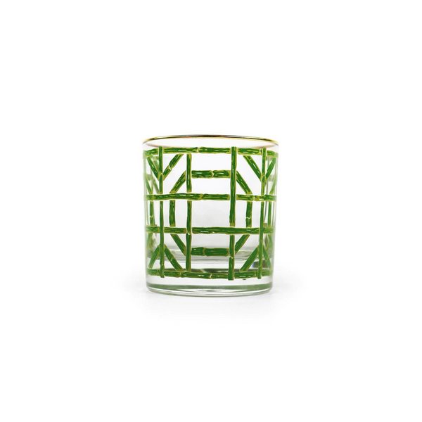 Bamboo Bourbon Glass Set of 4 | Green
