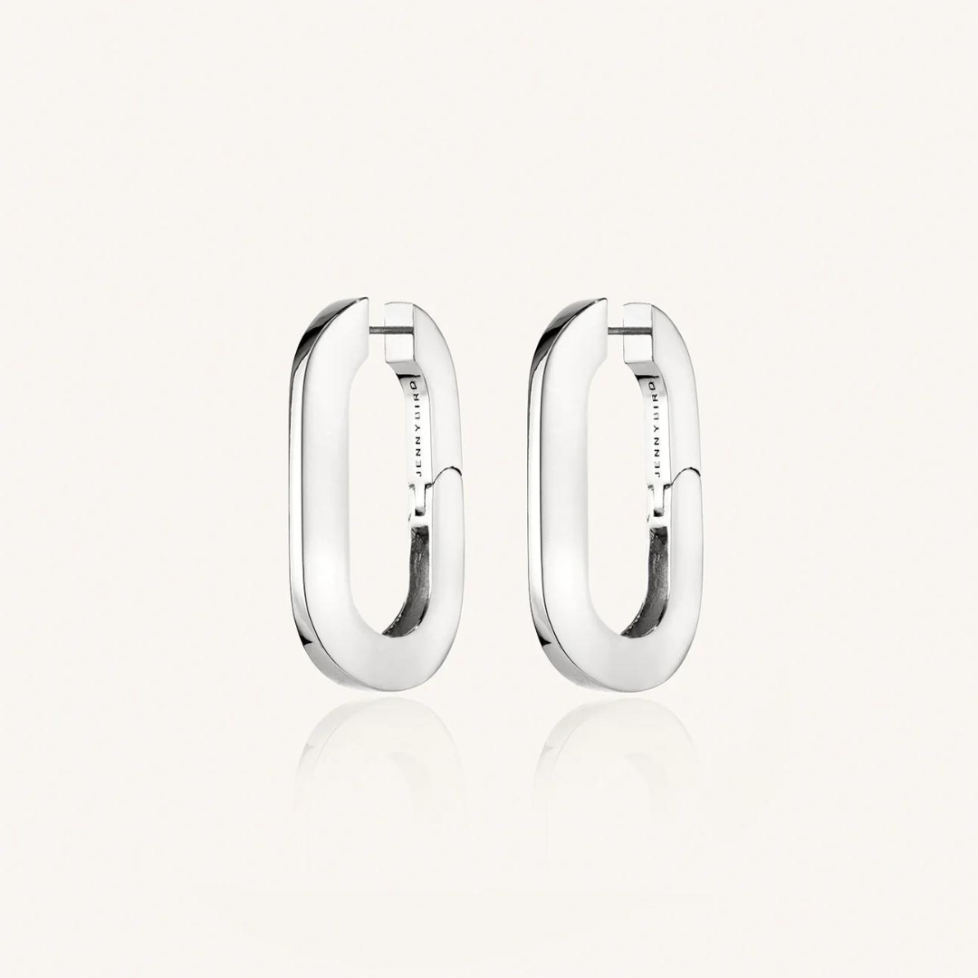 Mega U-Link Earrings - Silver O/S
