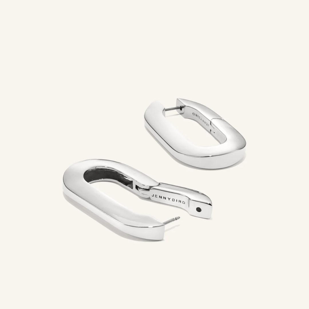 Mega U-Link Earrings - Silver O/S