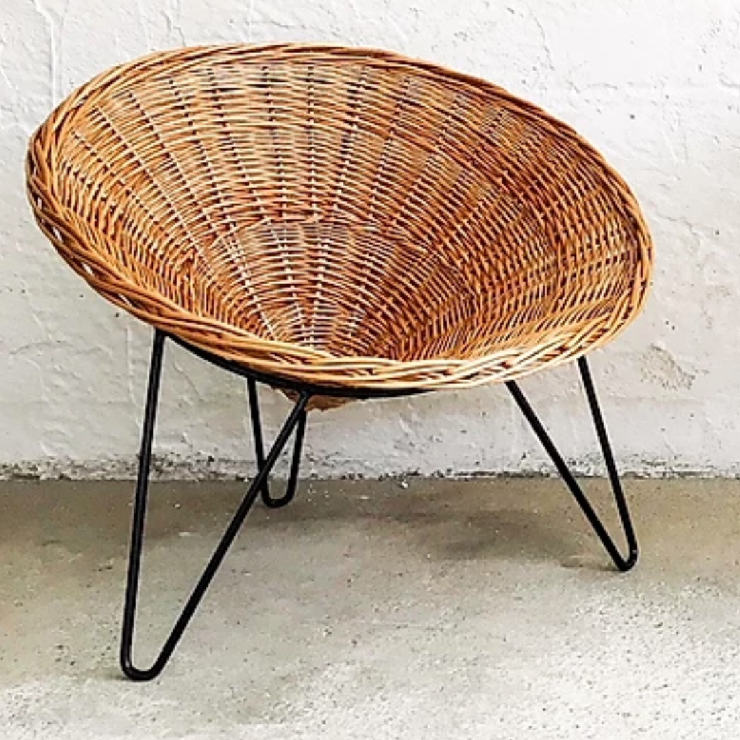 Black Frame Cane Chair
