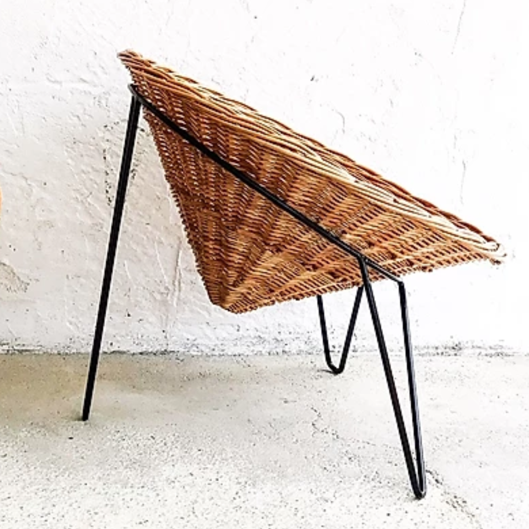 Black Frame Cane Chair