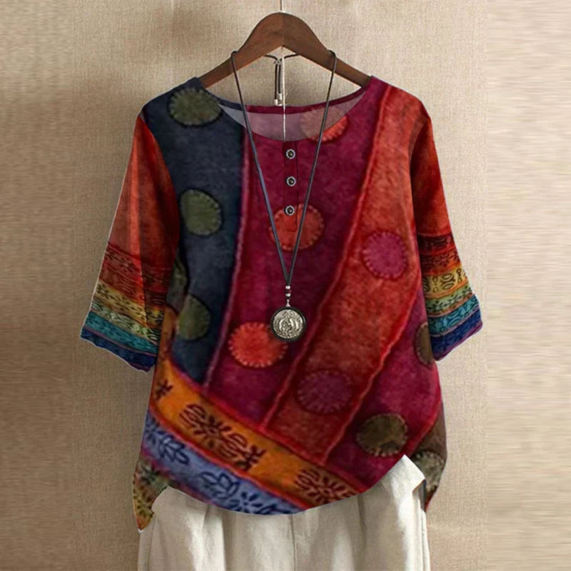 Vintage Floral Classic Collar Long Sleeve Blouse | Évance Collection 3