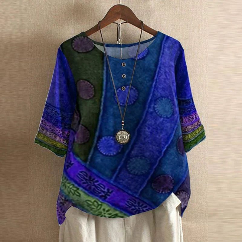 Vintage Floral Classic Collar Long Sleeve Blouse | Évance Collection 4