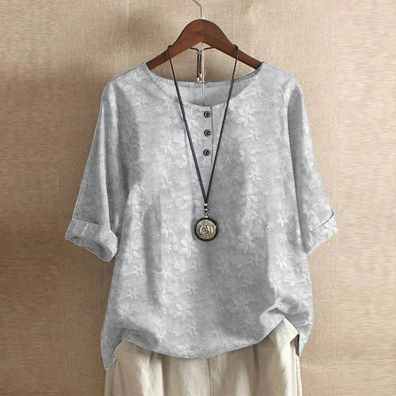 Vintage Floral Classic Collar Long Sleeve Blouse | Évance Collection 5