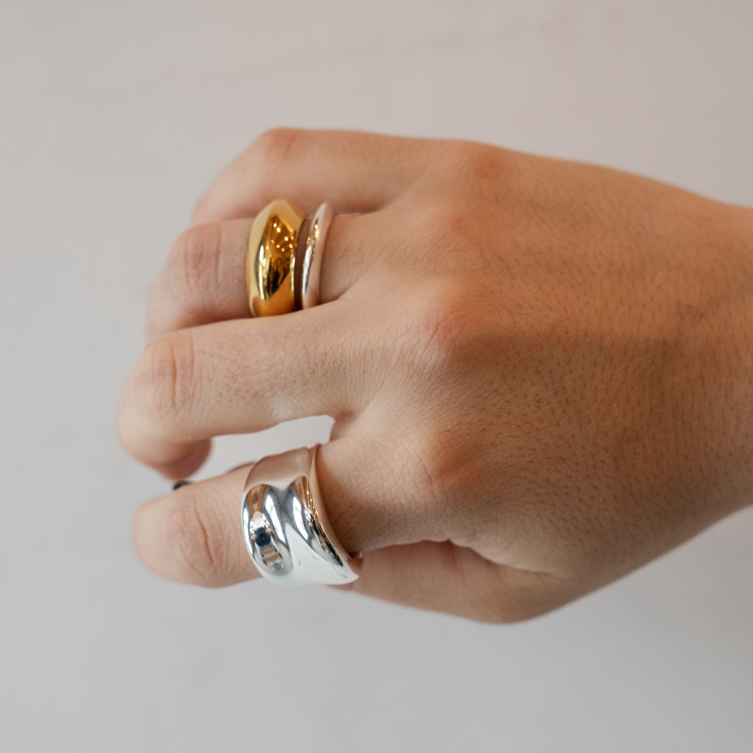 Toni Ring Set - Two-tone