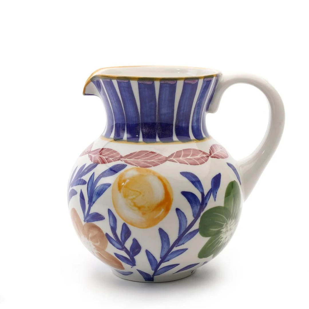 Etched Flower Serving Jar