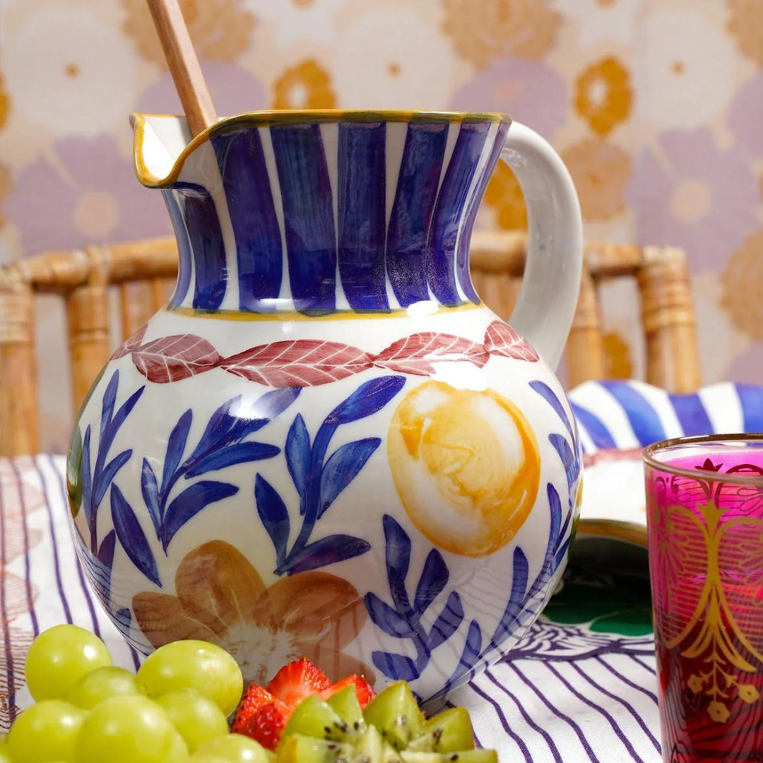Etched Flower Serving Jar
