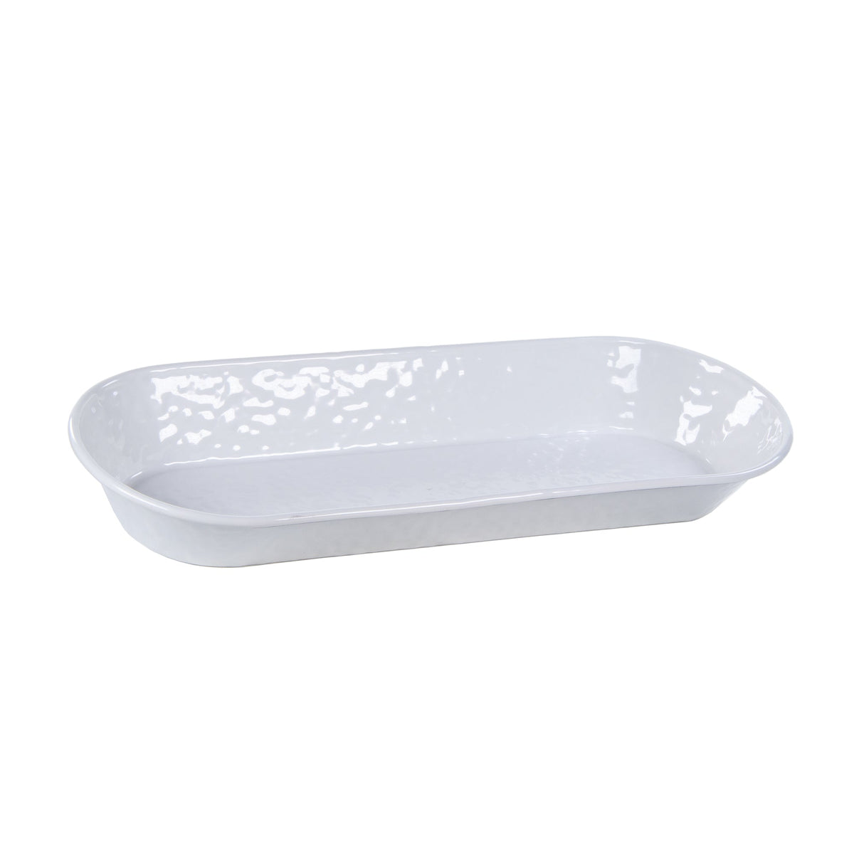 Solid White Oval Basket