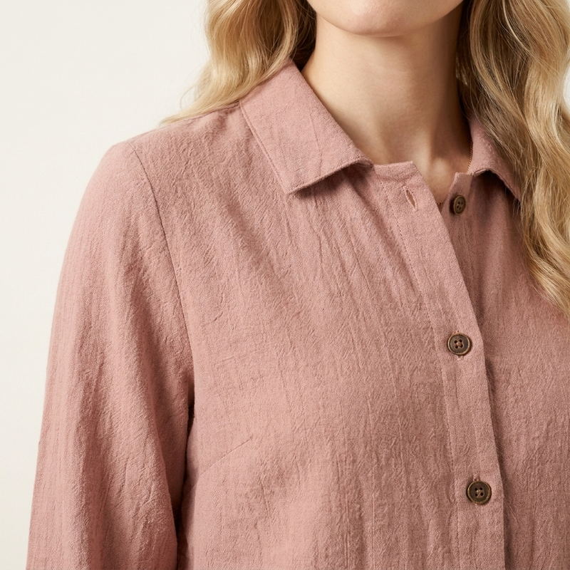 White Buttoned Relaxed Fit Blouse for Women | Elara Collection 1
