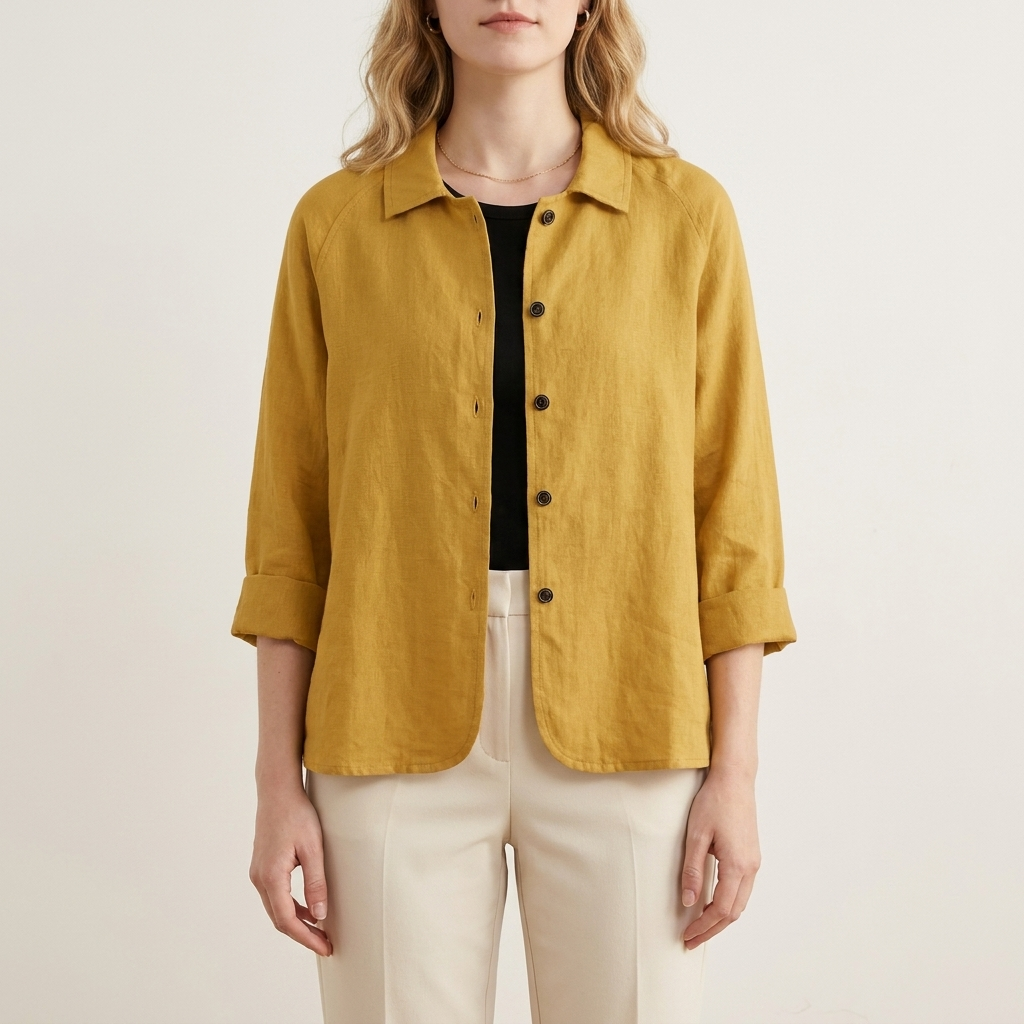 White Buttoned Relaxed Fit Blouse for Women | Elara Collection 3