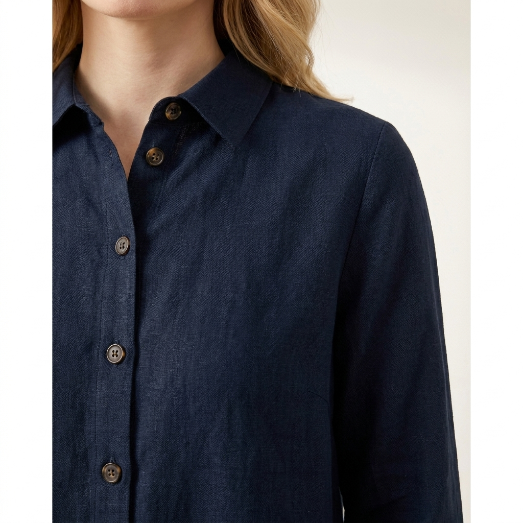 White Buttoned Relaxed Fit Blouse for Women | Elara Collection 8