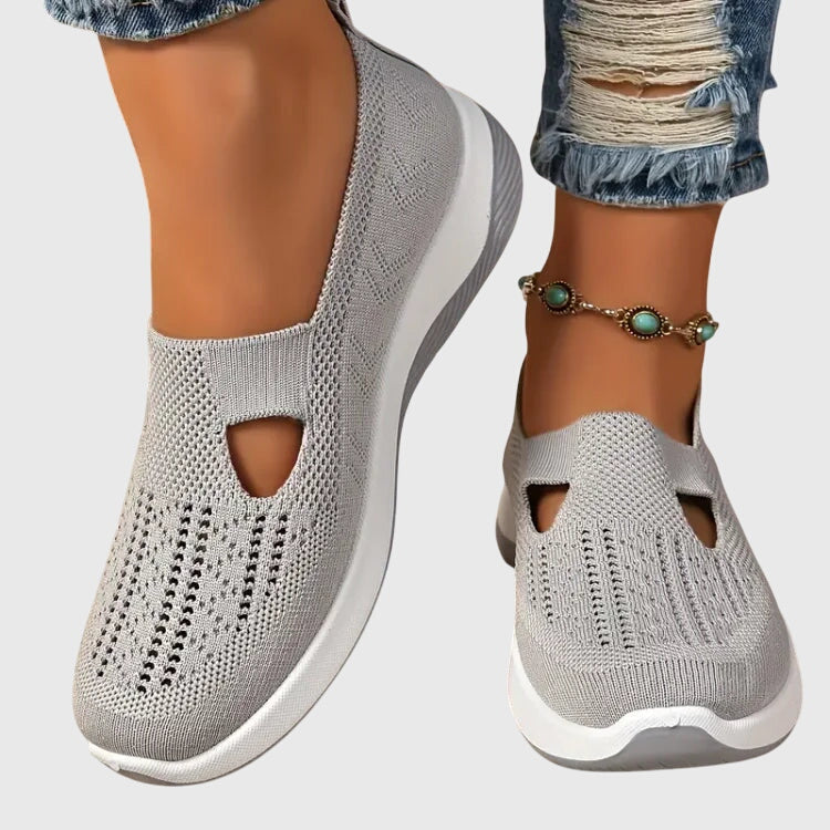 White Orthopedic Walking Shoes for Women with Enhanced Support and Non-Slip Sole | Liora Collection 2