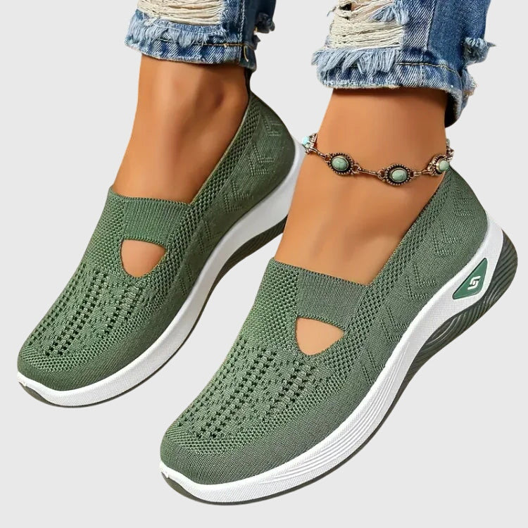 White Orthopedic Walking Shoes for Women with Enhanced Support and Non-Slip Sole | Liora Collection 5