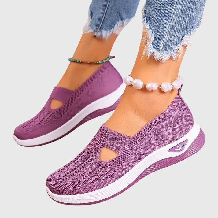 White Orthopedic Walking Shoes for Women with Enhanced Support and Non-Slip Sole | Liora Collection 9