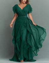White Rhinestone Waist V-Neck Tiered Maxi Dress | Vespera Collection 10
