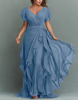 White Rhinestone Waist V-Neck Tiered Maxi Dress | Vespera Collection 14