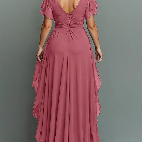 White Rhinestone Waist V-Neck Tiered Maxi Dress | Vespera Collection 3