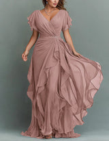 White Rhinestone Waist V-Neck Tiered Maxi Dress | Vespera Collection 8