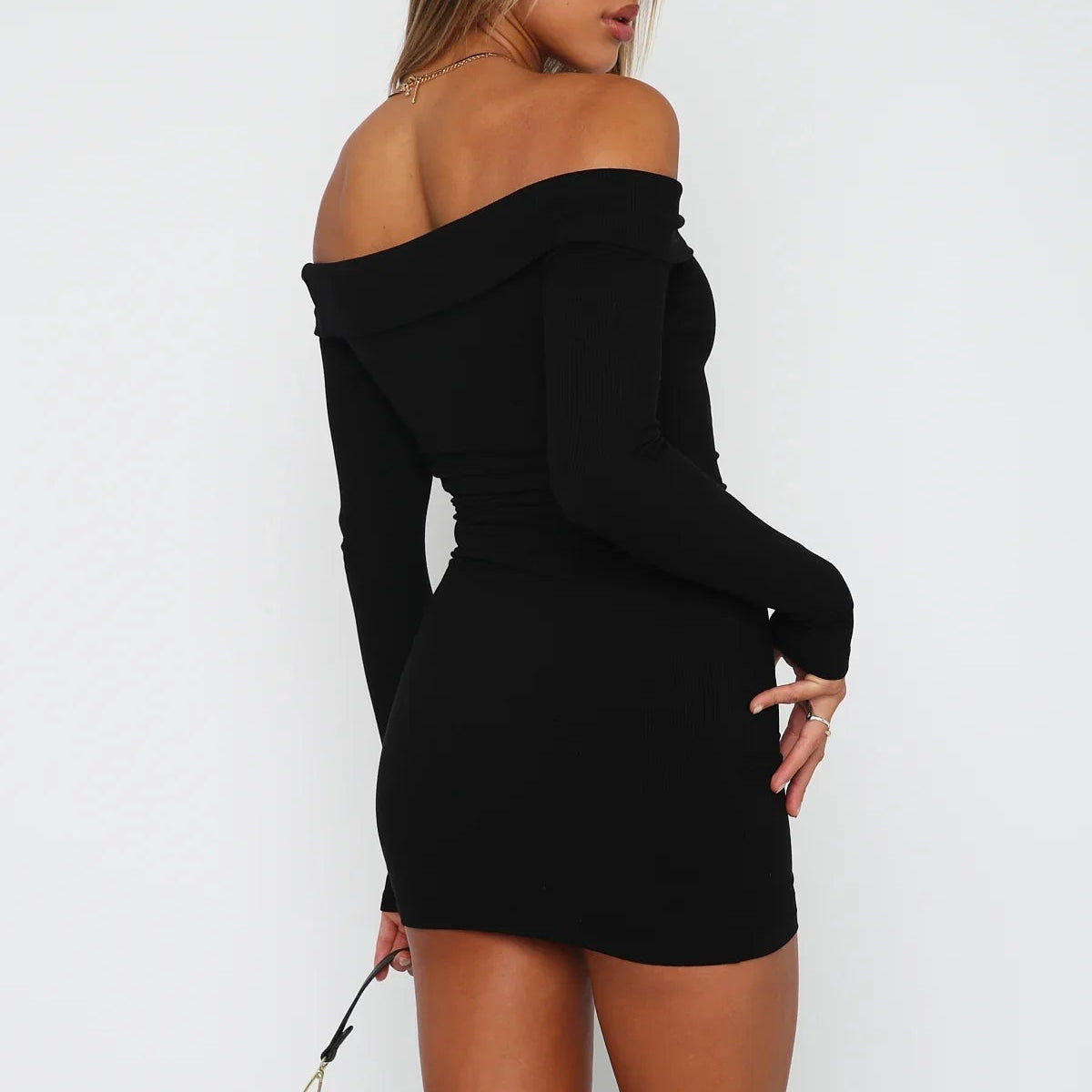 Lena | Off Shoulder Long Sleeve Mini Dress