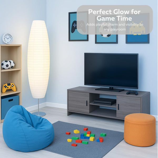 Diploma Paper Floor Lamp Set - Paper Lamps - Rice Paper Floor Lamps - Paper Floor Lamps for Living Room Fits in Modern Room Decor Perfect for Bedroom Decor - 59 Inches Tall (Set of 2)