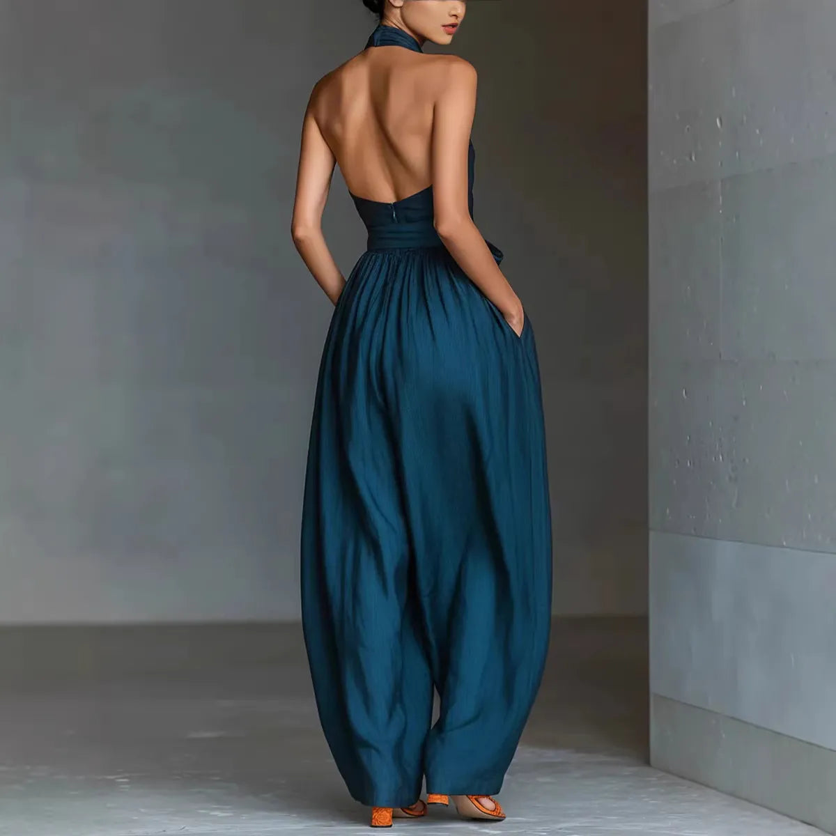 Crisscross Strappy Wide-Leg Jumpsuit Cocktail | Elysian Collection