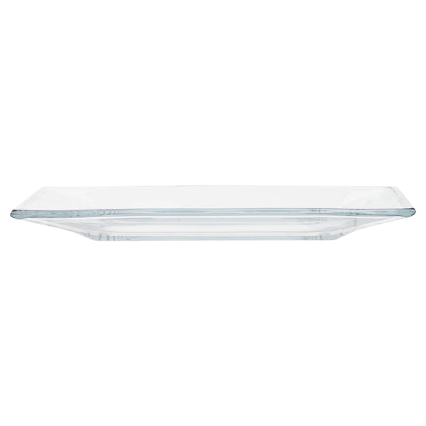 12-Piece Square Clear Glass Dinnerware Set