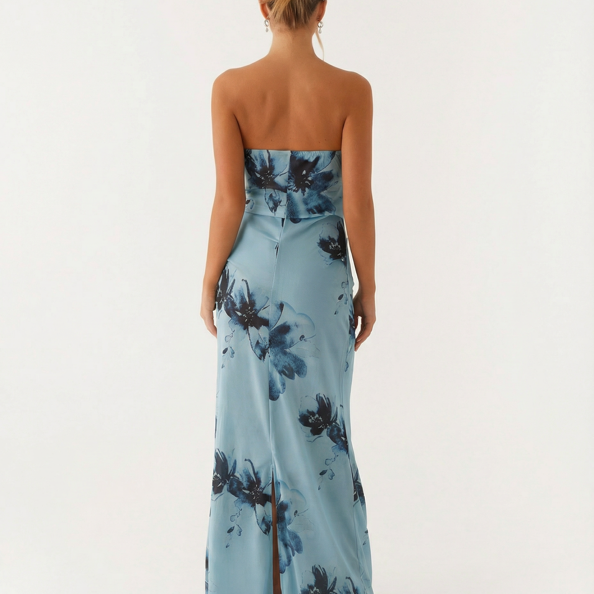 Tamara | Strapless Maxi Dress with Floral Print