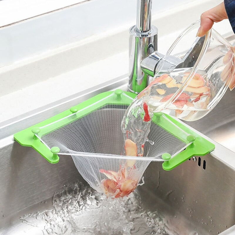 Hanging Sink Net Trash Basket with 50 Refilled