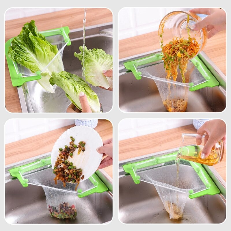 Hanging Sink Net Trash Basket with 50 Refilled