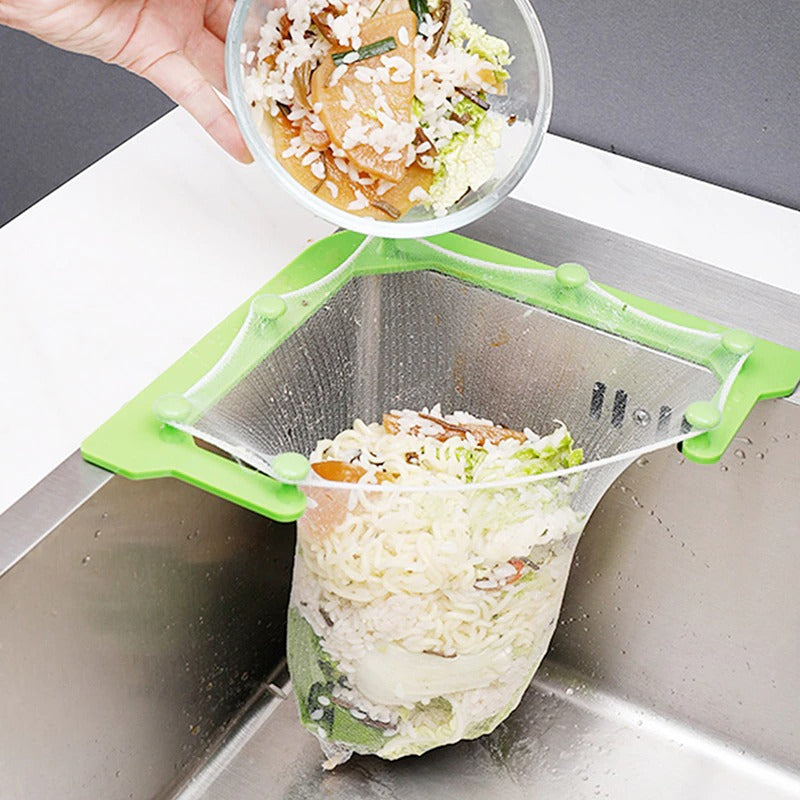 Hanging Sink Net Trash Basket with 50 Refilled