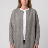 Longline Knit Cardigan with Button Front and Pockets