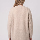 Longline Knit Cardigan with Button Front and Pockets