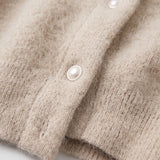Longline Knit Cardigan with Button Front and Pockets