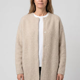 Longline Knit Cardigan with Button Front and Pockets