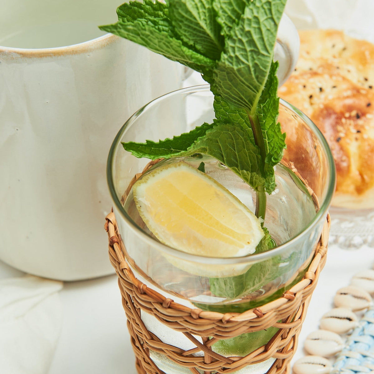 Brown Rattan Cage Highball