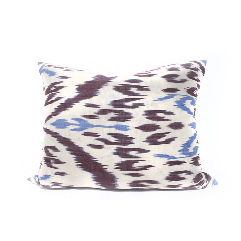 Ikat Pillow | Grey/Purple/Blue