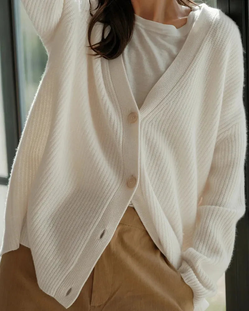 Oversized Longline Knit Cardigan with Button Front